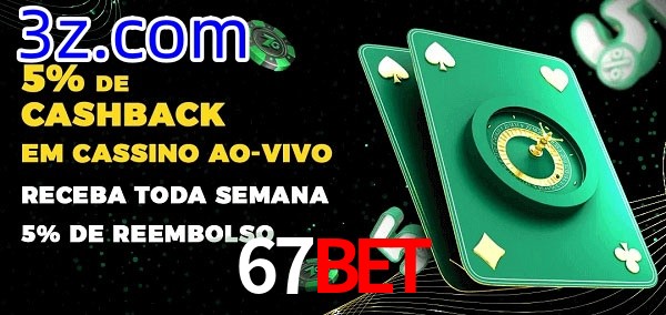 Promoções do cassino ao Vivo 67BET
